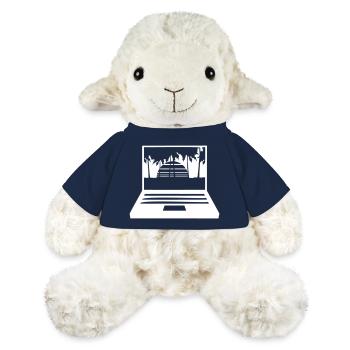 Laptop Computer Bildschirm Palmen PC Streifen Nerd - MiniFeet® Schaf Annika - French Navy - Vorne