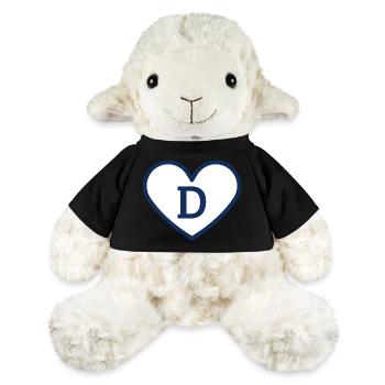 Lettre d cœur sport tendance bleu - idée cadeau - Mouton en peluche Annika MiniFeet® - noir - Devant
