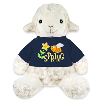 Fröhliche Bienchen mit Blumenmotiv - MiniFeet® Schaf Annika - French Navy - Vorne