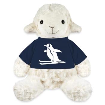 Minimalistischer Pinguin Skifahrer Winter Sport - MiniFeet® Schaf Annika - French Navy - Vorne