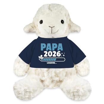 Papa 2026 en chargement... - Mouton en peluche Annika MiniFeet® - bleu marine - Devant