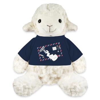 Airmail Rahmen mit Briefen & Postflugzeug Symbol - MiniFeet® Schaf Annika - French Navy - Vorne
