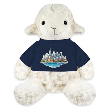 Skyline Grande ville - Mouton en peluche Annika MiniFeet® - bleu marine - Devant