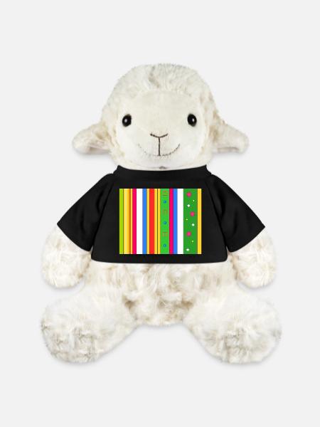 Motifs, rayures et formes - Mouton en peluche Annika MiniFeet® - noir
