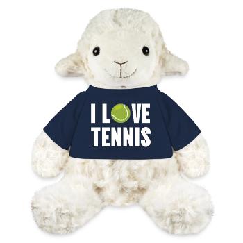 J’adore le tennis. - Mouton en peluche Annika MiniFeet® - bleu marine - Devant