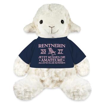 Rentnerin 2027 Liegestuhl – Abschied Kollegin - MiniFeet® Schaf Annika - French Navy - Vorne