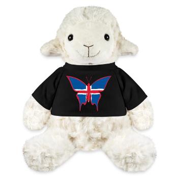 Drapeau de l’Islande papillon - Mouton en peluche Annika MiniFeet® - noir - Devant