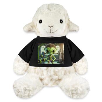 Mignon petit extraterrestre vie quotidienne - salle d’entraînement - Mouton en peluche Annika MiniFeet® - noir - Devant