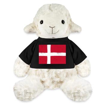 Drapeau du Danemark – couleurs nationales du Danemark - Mouton en peluche Annika MiniFeet® - noir - Devant