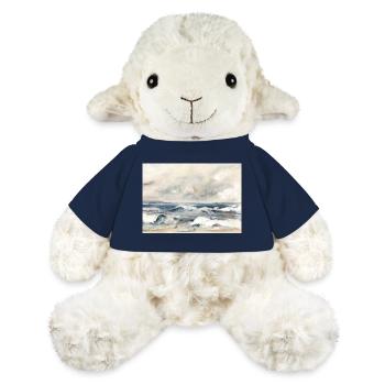 Danse des vagues au bord de la mer - Mouton en peluche Annika MiniFeet® - bleu marine - Devant