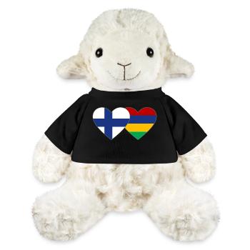 Finland Mauritius Flag Heart - MiniFeet® Sheep Annika - black - Front