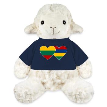 Lithuania Mauritius Flag Heart - MiniFeet® Sheep Annika - french navy - Front