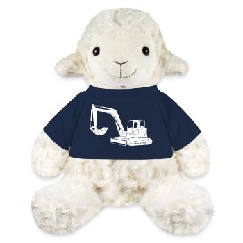 Silhouette de conducteur de pelle - Opérateur d’équipement de construction - Mouton en peluche Annika MiniFeet® - bleu marine - Devant