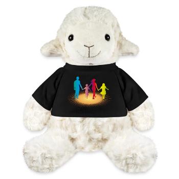 Famille colorée au soleil - Mouton en peluche Annika MiniFeet® - noir - Devant
