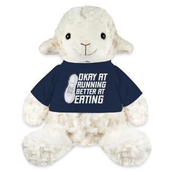 Marathon Runner Okay At Running Gift - Mouton en peluche Annika MiniFeet® - bleu marine - Devant