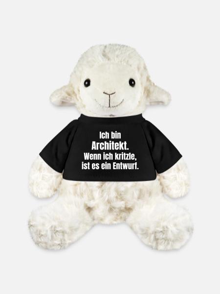 Architekt Kritzel Entwurf Spruch - MiniFeet® Schaf Annika - Schwarz