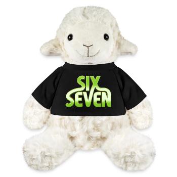 Six Seven 6 7 - 67 - Grün Typografie Meme  Design - MiniFeet® Schaf Annika - Schwarz - Vorne