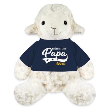 Befördert zum Papa 2023 Babyfüße - MiniFeet® Schaf Annika - French Navy - Vorne