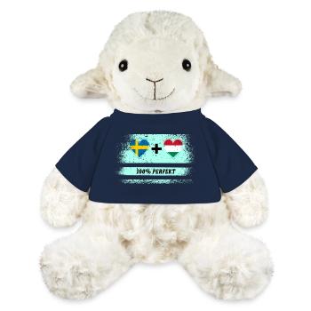 Hongrie et Suède 100% Parfait / Cadeau - Mouton en peluche Annika MiniFeet® - bleu marine - Devant