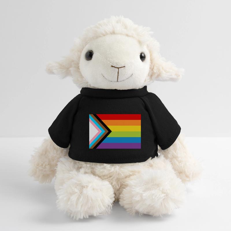Drapeau de la fierté LGBT / Nouveau drapeau de progrès arc-en-ciel Mouton en peluche Annika MiniFeet®
