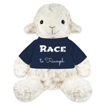 Idée de cadeau Anniversaire Excitation Aventure Jockey - Mouton en peluche Annika MiniFeet® - bleu marine - Devant