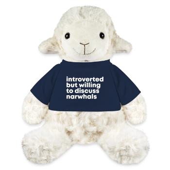 narval - Mouton en peluche Annika MiniFeet® - bleu marine - Devant