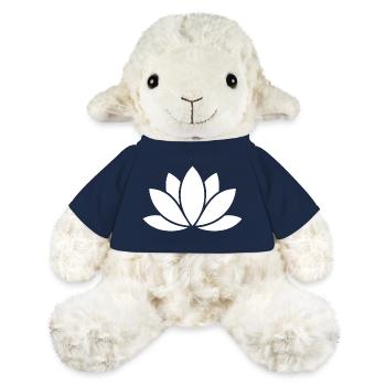 Affirmation Lotus pour la santé mentale - Mouton en peluche Annika MiniFeet® - bleu marine - Devant