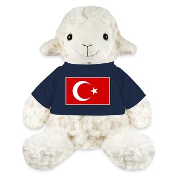 Drapeau turc : design élégant du symbole - Mouton en peluche Annika MiniFeet® - bleu marine - Devant