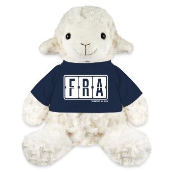 FRA de Francfort, T-shirt souvenir de la ville, tasse, sac - Mouton en peluche Annika MiniFeet® - bleu marine - Devant