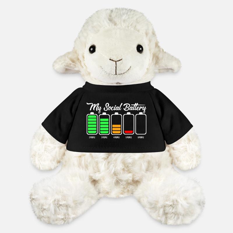 My Social Battery Icon Tee - MiniFeet® Sheep Annika - black