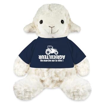 agriculteur, fermier, paysan, tracteur - Mouton en peluche Annika MiniFeet® - bleu marine - Devant
