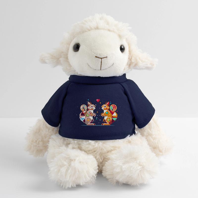 zwei Eichhörnchen mit Herz-farbenfroher Hingucker MiniFeet® Schaf Annika
