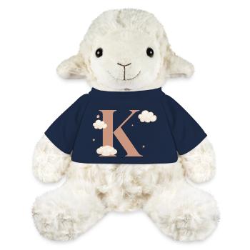 Buchstabe k bewölkt Sterne - MiniFeet® Schaf Annika - French Navy - Vorne
