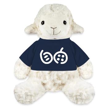 Japonais pour « liberté » – Blanc - Mouton en peluche Annika MiniFeet® - bleu marine - Devant