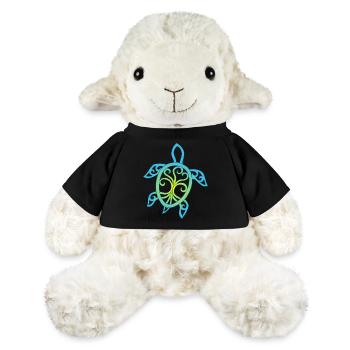 Blue and yellow sea turtle symbol - MiniFeet® Sheep Annika - black - Front