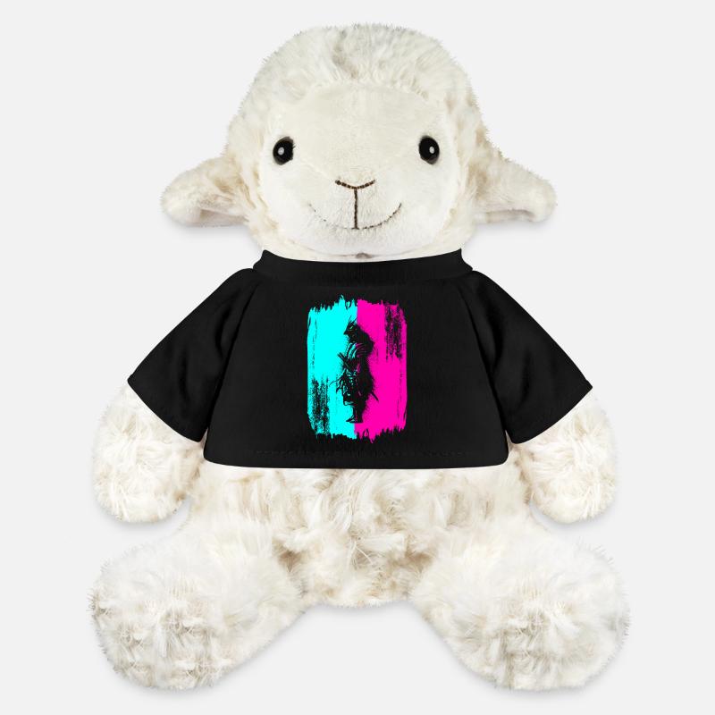Samurai In A Turquoise And Pink Frame - MiniFeet® Sheep Annika - black