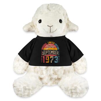 1973 Année de naissance Septembre Anniversaire - Mouton en peluche Annika MiniFeet® - noir - Devant