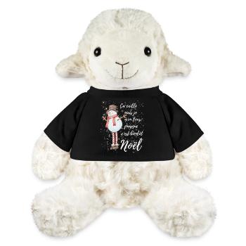 Ça caille mais je m'en fous c'est bientôt Noël - Mouton en peluche Annika MiniFeet® - noir - Devant