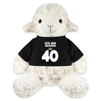 40 Geburtstag - 40 Jahre mit Krone - MiniFeet® Schaf Annika - Schwarz - Vorne