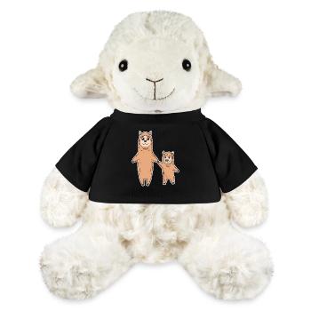 Lama avec bébé lama - Mouton en peluche Annika MiniFeet® - noir - Devant