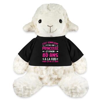 Une princesse et d'avoir 80 ans - Mouton en peluche Annika MiniFeet® - noir - Devant