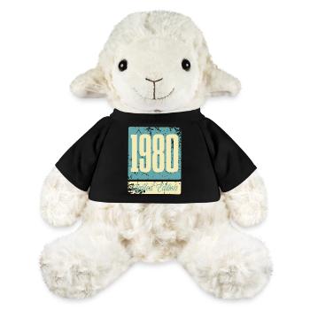 1980 Naissance Anniversaire Année de naissance - Mouton en peluche Annika MiniFeet® - noir - Devant