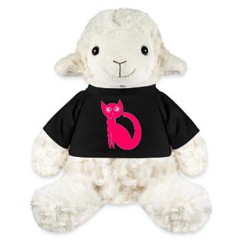 Niedliche Katze, lustige Katze, originell, naiv, rosa - MiniFeet® Schaf Annika - Schwarz - Vorne