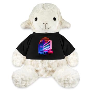 Retro Wave 80s Sportwagen Vaporwave - MiniFeet® Schaf Annika - Schwarz - Vorne