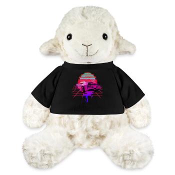 Retro Wave Auto 80s Skyline Vaporwave - MiniFeet® Schaf Annika - Schwarz - Vorne