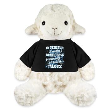 Ingénieur cadeau humoristique ingénieur beau gosse - Mouton en peluche Annika MiniFeet® - noir - Devant
