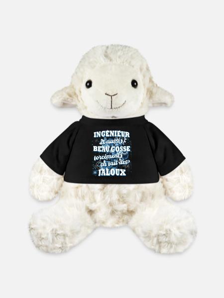 Ingénieur cadeau humoristique ingénieur beau gosse - Mouton en peluche Annika MiniFeet® - noir