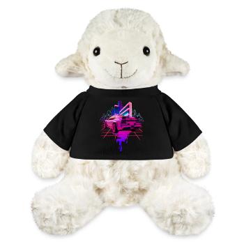 Retro Wave Sportwagen Vaporwave - MiniFeet® Schaf Annika - Schwarz - Vorne