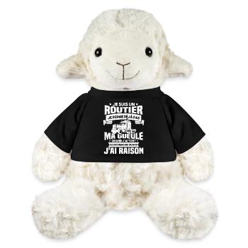Je suis un routier, Humour routier - Mouton en peluche Annika MiniFeet® - noir - Devant