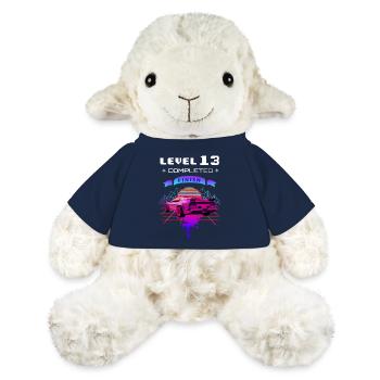 Niveau 13 terminé 13e anniversaire Retro Wave - Mouton en peluche Annika MiniFeet® - bleu marine - Devant